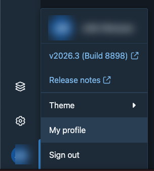 Octopus profile menu with My profile highlighted