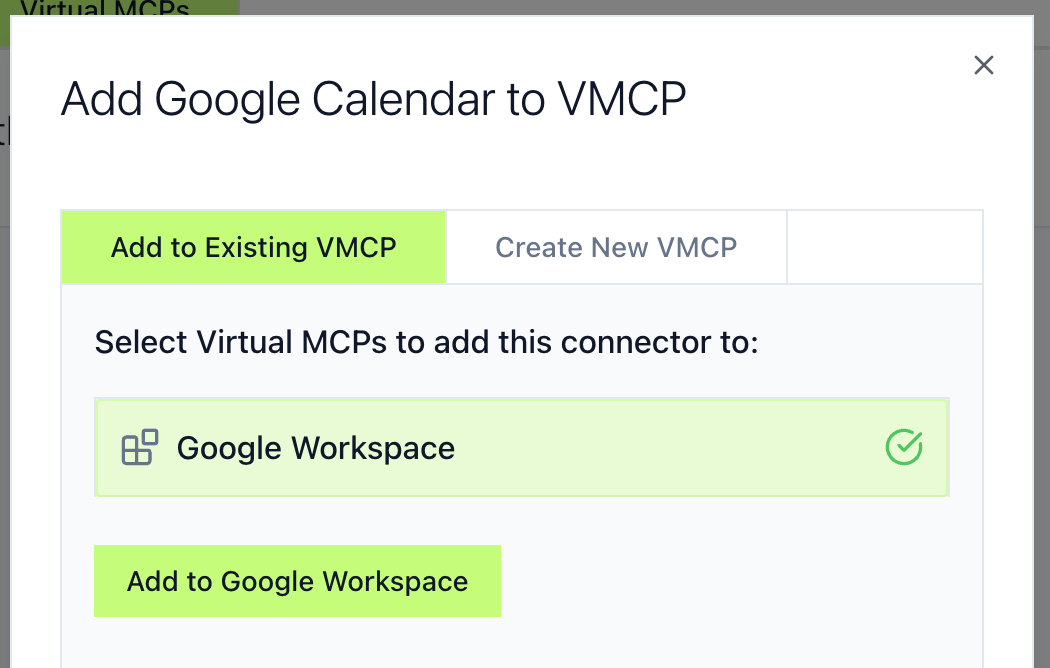 Customizing tools for VMCP